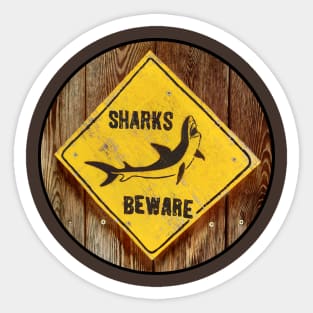 Sharks Beware Sticker